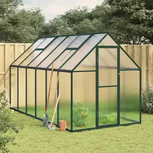 vidaXL Serre avec cadre de base vert 334x169x195 cm aluminium
