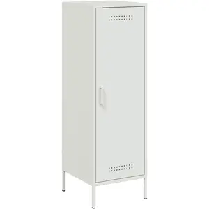 vidaXL Buffet haut blanc 36x39x113 cm acier pas cher