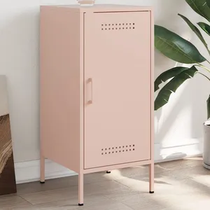 Vidaxl - Buffet rose 36x39x79 cm acier laminé à froid Rose pas cher
