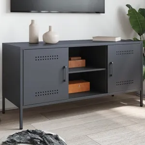 vidaXL Meuble TV anthracite 100,5x39x50,5 cm acier pas cher