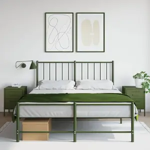 Comparateur de prix : vidaXL Tables de chevet 2 pcs vert olive 36x39x50,5 cm acier