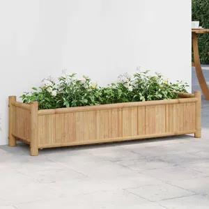 Comparateur de prix : vidaXL Jardinière 100x30x25 cm bambou