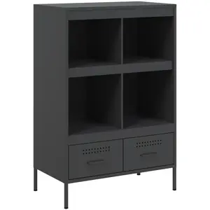 Comparateur de prix : vidaXL Buffet haut noir 68x39x101,5 cm acier laminé à froid