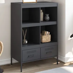 Comparateur de prix : vidaXL Vidaxl Buffet Haut Anthracite 68x39x101,5 Cm Acier