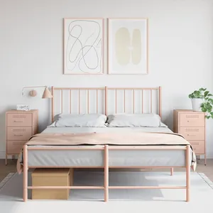 Comparateur de prix : vidaXL Tables de chevet 2 pcs rose 36x39x68 cm acier laminé à froid
