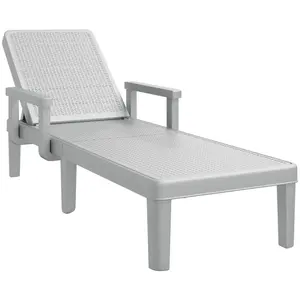 Vidaxl - Chaise longue réglable en hauteur à 4 positions polypropylène pas cher