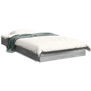 Comparateur de prix : vidaXL Cadre de lit sonoma gris 100x200 cm bois d'ingénierie
