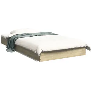 Comparateur de prix : vidaXL Cadre de lit chêne sonoma 100x200 cm bois d'ingénierie