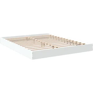Comparateur de prix : vidaXL Cadre de lit blanc 160x200 cm bois d'ingénierie