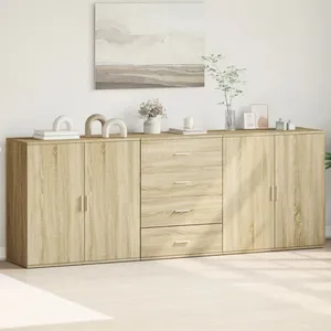 Comparateur de prix : vidaXL Buffets 3 pcs Chêne sonoma Bois d'ingénierie