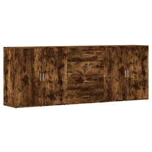 Comparateur de prix : vidaXL Buffets 3 pcs Chêne fumé Bois d'ingénierie