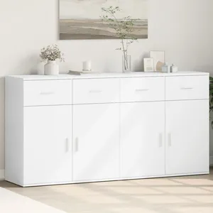 vidaXL Buffets 2 pcs blanc 79x38x80 cm bois d’ingénierie