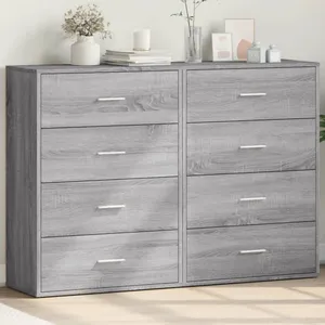 Comparateur de prix : vidaXL Buffets 2 pcs sonoma gris 60x31x84 cm bois d'ingénierie