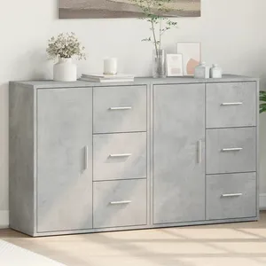 Comparateur de prix : vidaXL Buffets 2 pcs gris béton 60x31x70 cm bois d'ingénierie