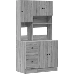 Comparateur de prix : vidaXL Armoire de cuisine sonoma gris 95x50x180 cm bois d’ingénierie