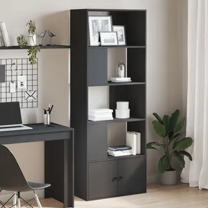 Comparateur de prix : vidaXL Bibliothèque noir 70x36x189 cm bois d'ingénierie