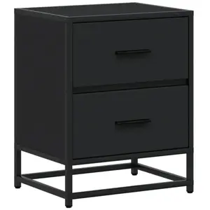 vidaXL Table de chevet noir 40x31x50 cm bois d'ingénierie pas cher
