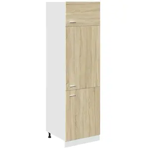 Comparateur de prix : vidaXL Armoire de réfrigérateur Chêne sonoma 60x57x207 cm Aggloméré