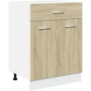 Comparateur de prix : vidaXL Armoire de plancher tiroir Chêne sonoma 60x46x81,5 cm Aggloméré