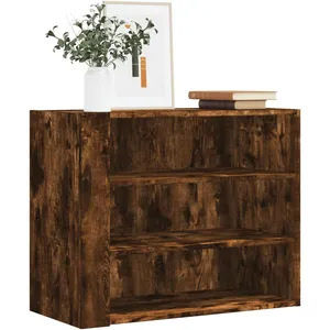 vidaXL Armoire murale chêne fumé 75x35x60 cm bois d'ingénierie pas cher