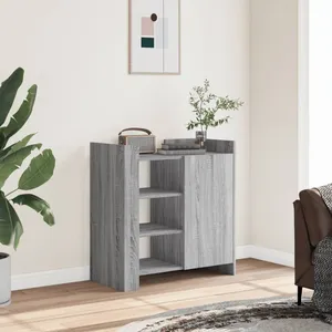 vidaXL Buffet sonoma gris 73,5x35x75 cm bois d'ingénierie pas cher