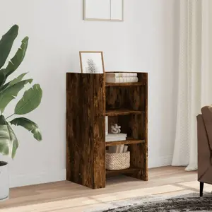 vidaXL Buffet chêne fumé 45x35x75 cm bois d'ingénierie pas cher