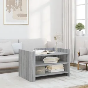 vidaXL Table basse sonoma gris 80x50x50 cm bois d'ingénierie pas cher