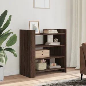 vidaXL Buffet chêne marron 73,5x35x75 cm bois d'ingénierie pas cher