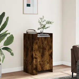 vidaXL Buffet chêne fumé 45x35x75 cm bois d'ingénierie pas cher