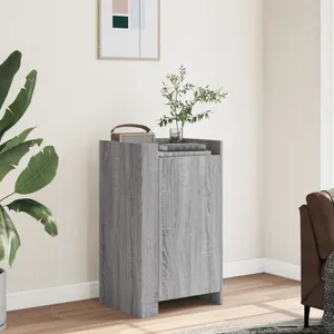 vidaXL Buffet sonoma gris 45x35x75 cm Bois d'ingénierie pas cher