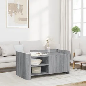 vidaXL Table basse sonoma gris 100x50x50 cm bois d'ingénierie pas cher