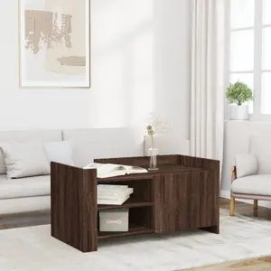 vidaXL Table basse chêne marron 100x50x50 cm bois d'ingénierie pas cher