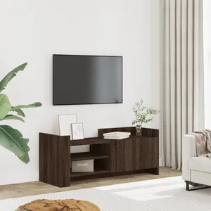 vidaXL Meuble TV Chêne marron 100x35x40 cm Bois d'ingénierie pas cher