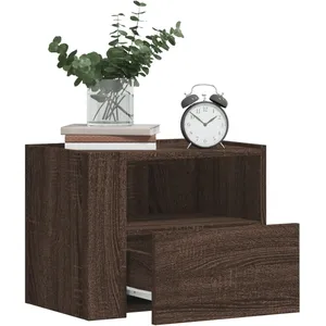 vidaXL Table de chevet murale chêne marron 45x30x35 cm pas cher