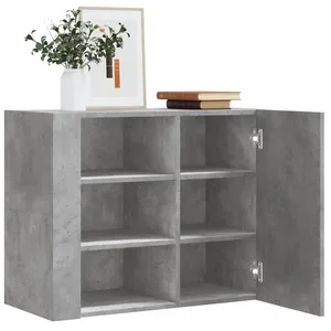Comparateur de prix : vidaXL Armoire murale gris béton 75x35x60 cm bois d'ingénierie
