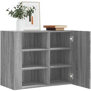 Comparateur de prix : vidaXL Armoire murale sonoma gris 75x35x60 cm bois d'ingénierie