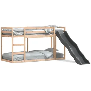 Comparateur de prix : vidaXL Lit superposé avec toboggan et échelle 90x190cm bois pin massif