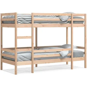 Comparateur de prix : vidaXL Lit superposé 90x200 cm Bois de pin massif