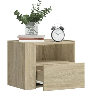 Comparateur de prix : vidaXL Tables de chevet murales 2 pcs chêne sonoma 45x30x35 cm