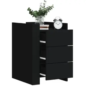 Comparateur de prix : vidaXL Table de chevet noir 45x50x65 cm bois d’ingénierie