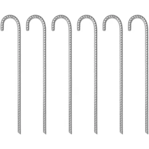 Comparateur de prix : vidaXL Piquets de tente 6 pcs 41,5 cm Ø12 mm acier galvanisé