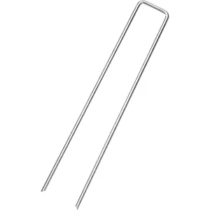 vidaXL Piquets de sol en forme de U 50 pcs 20x3,5 cm acier galvanisé pas cher