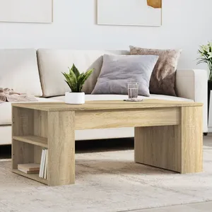vidaXL Table basse chêne sonoma 102x55x42 cm bois d'ingénierie pas cher