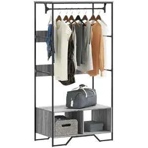 Comparateur de prix : vidaXL Armoire sonoma gris 90x50x180 cm bois d'ingénierie