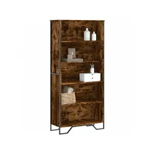 Comparateur de prix : vidaXL Bibliothèque chêne fumé 80x31x169 cm bois d'ingénierie