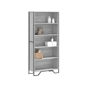 vidaXL Bibliothèque sonoma gris 80x31x169 cm bois d'ingénierie pas cher