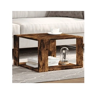 vidaXL Table basse chêne fumé 51,5x51,5x30 cm bois d'ingénierie pas cher