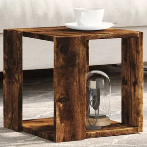 vidaXL Table basse chêne fumé 32x32x30 cm bois d'ingénierie pas cher