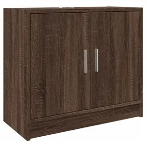 vidaXL Armoire d'évier chêne marron 63x29x55 cm bois d'ingénierie pas cher