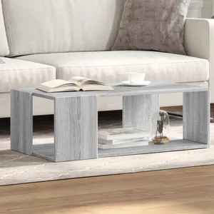 vidaXL Table basse sonoma gris 89,5x48x30 cm bois d'ingénierie pas cher
